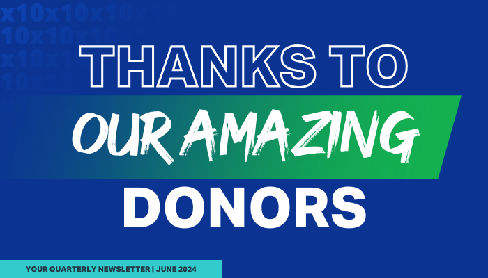 Thanks to Our Amazing Donors