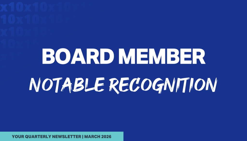 Board Member Notable Recognition: Congratulations, Kimberly A. Cook!